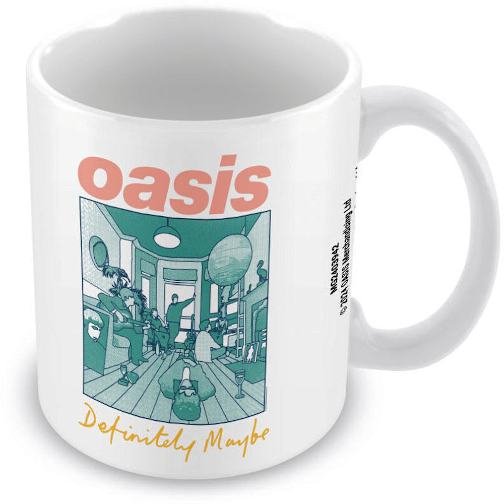 OASIS - DEFINITELY MAYBE WHITE POD MUG